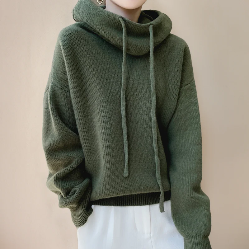 Turtleneck Sweater Made of Merino Wool for Women