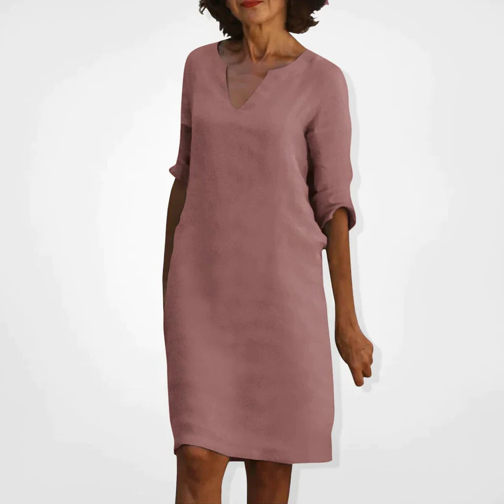 Summer Dress With V-Neck