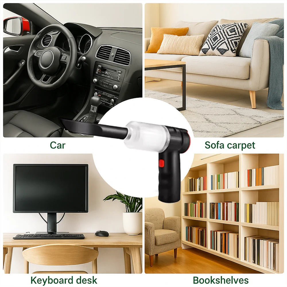 Cordless Car Vacuum Cleaner – 95000Pa Suction, Lightweight & Powerful Handheld