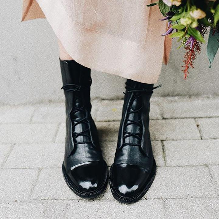 Vintage Heeled Ankle Boots For Women
