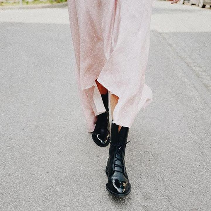 Vintage Heeled Ankle Boots For Women
