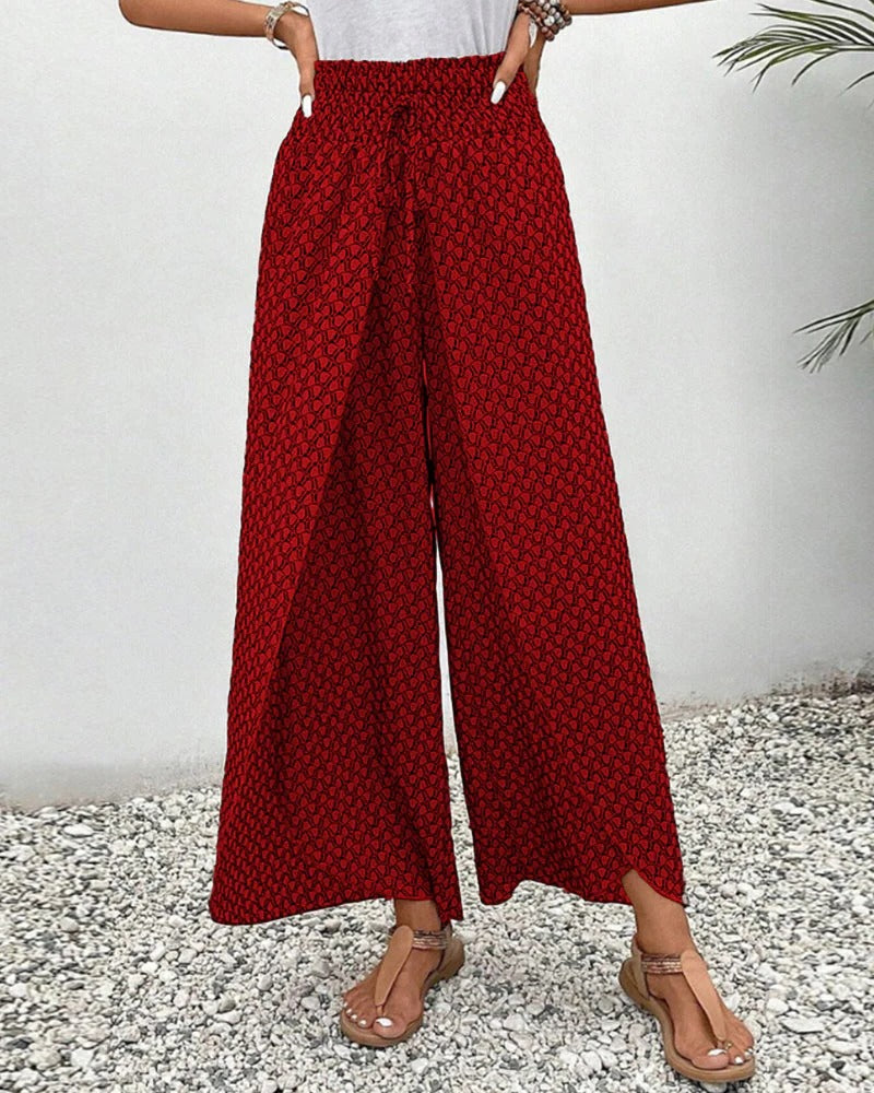 Women's Trousers With Geometric Print