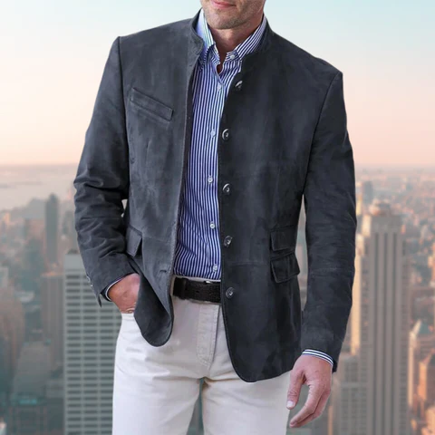 Classic button-down jacket for men