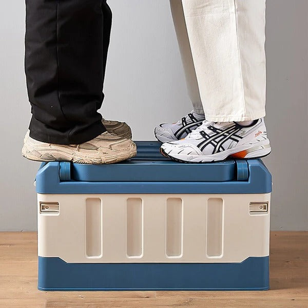Spacious Indoor / Outdoor Collapsible Trunk Storage Bin Container With Seat