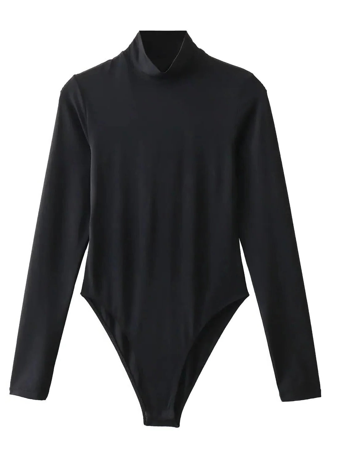Long Sleeve Bodysuit - Turtleneck Collar