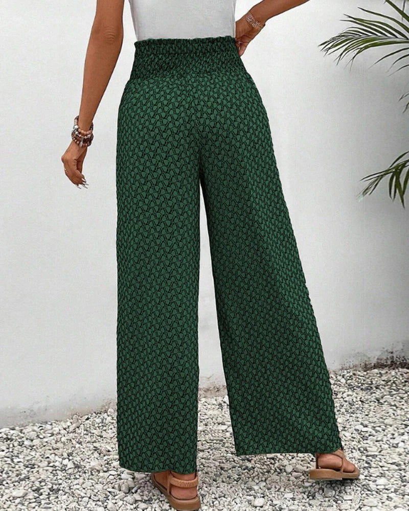 Women's Trousers With Geometric Print