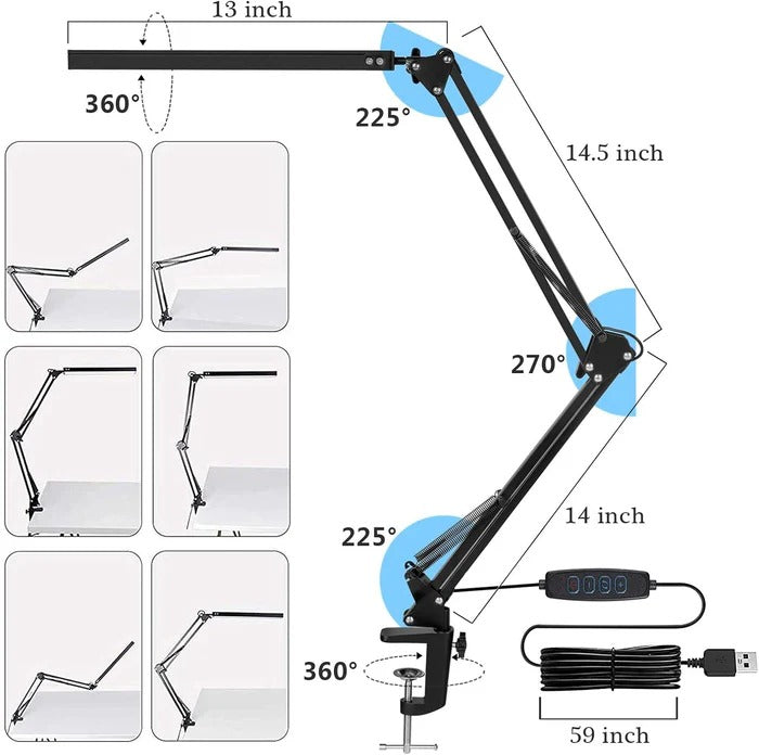 LED Desk Lamp with Clamp