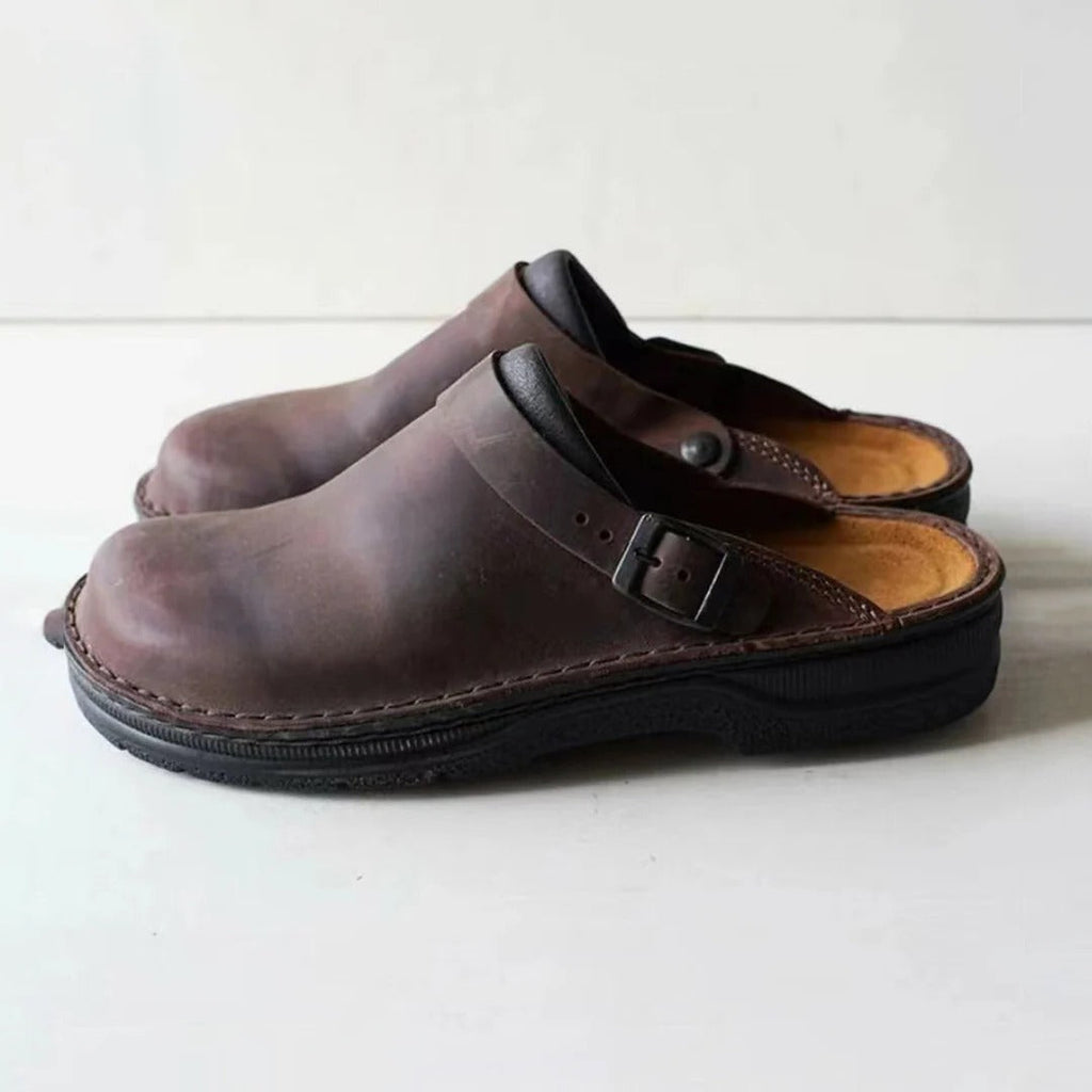 Men's Leather Slippers