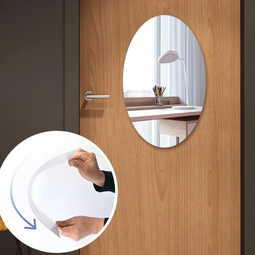 Adhesive Mirror | Oval Shape