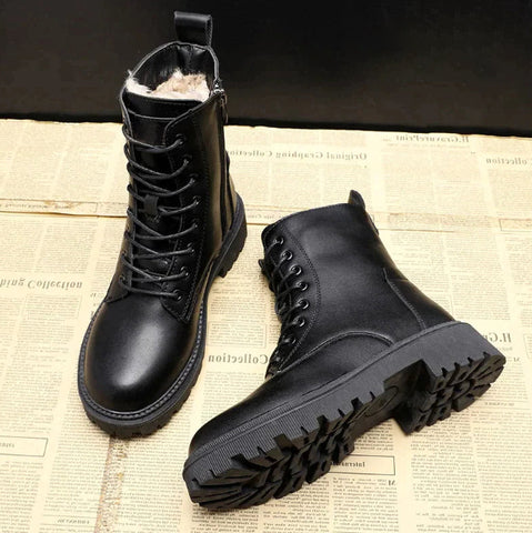Leather winter boots