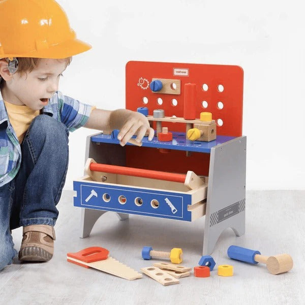 Kids Pretend Play Realistic Work Tool Bench Toy