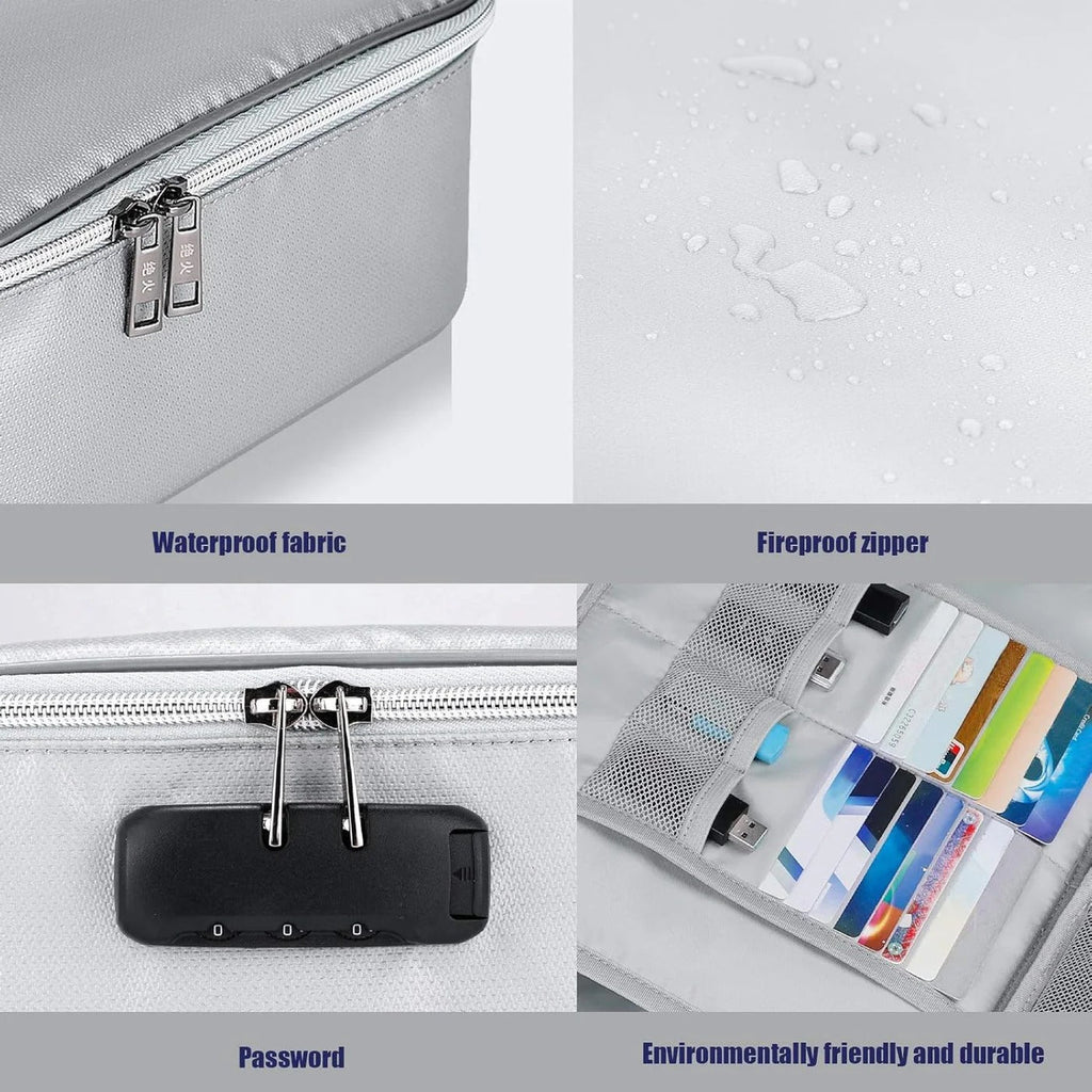 Document Organizer - Multi-Layer Safety Bag with Zipper for Cards, Files, and Travel Storage