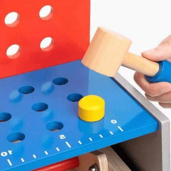 Kids Pretend Play Realistic Work Tool Bench Toy