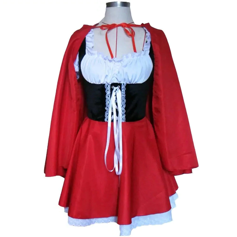 Official Little Red Riding Hooded Dress Woman Costume
