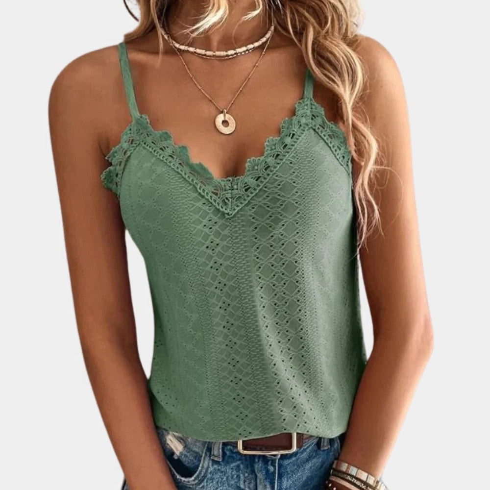 Stylish Women's Top With V-neck