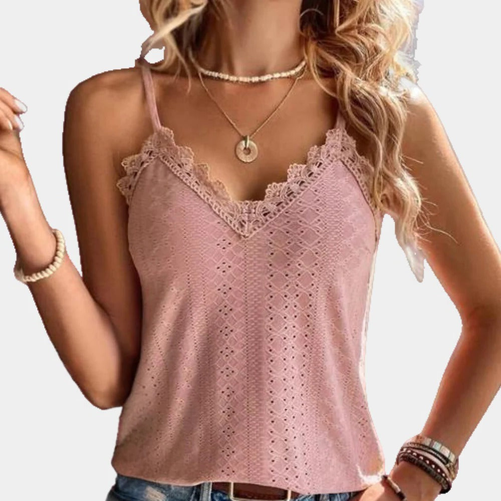 Stylish Women's Top With V-neck