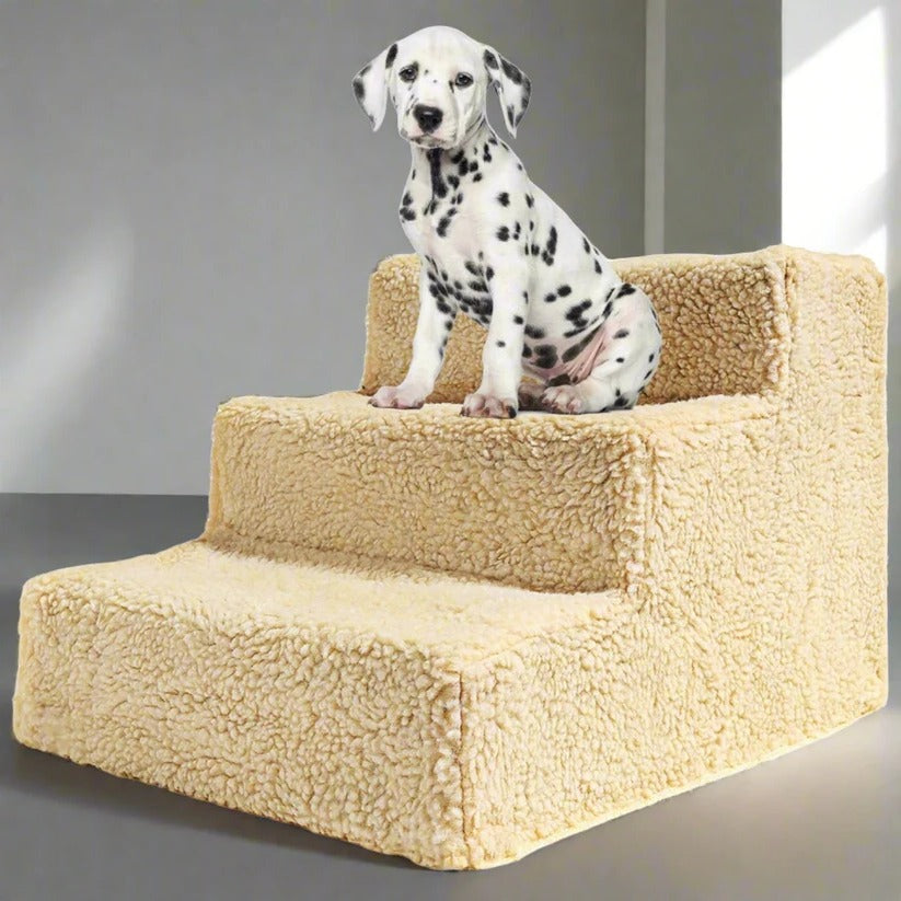 3 Step Portable Dog Stairs For Tall Bed