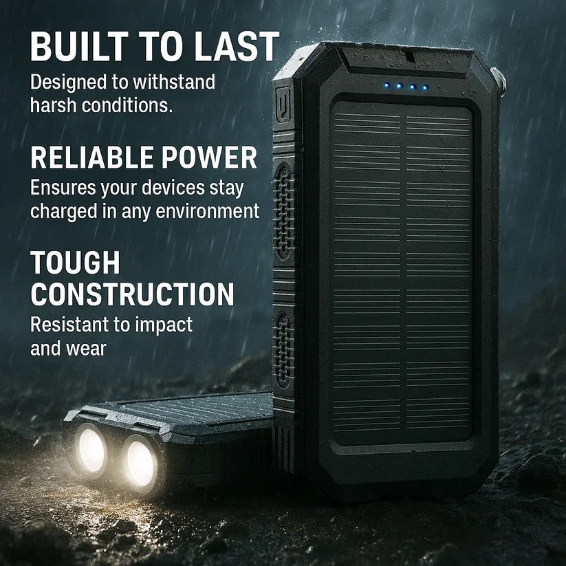 500000mAh Solar Charger Waterproof Power Bank External