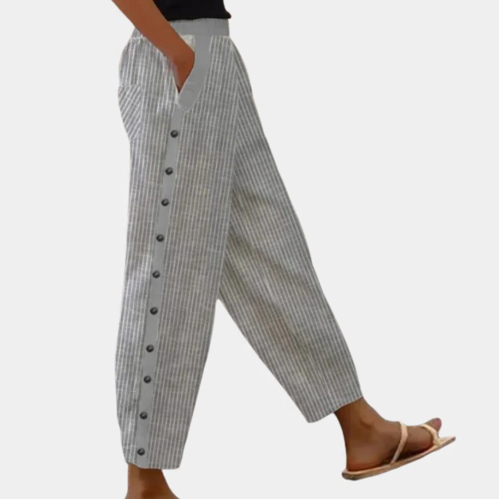 Stylish Chic Striped Women's Trousers