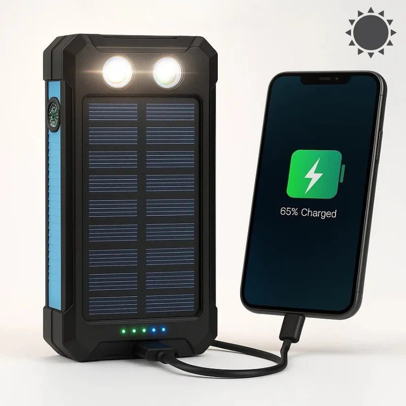 500000mAh Solar Charger Waterproof Power Bank External