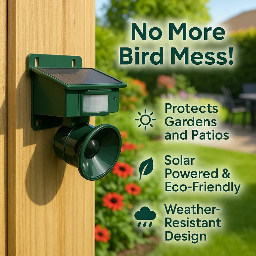 Motion Sensor Bird Deterrent for Crows: Ideal Pigeon Repeller with Sound Scarer