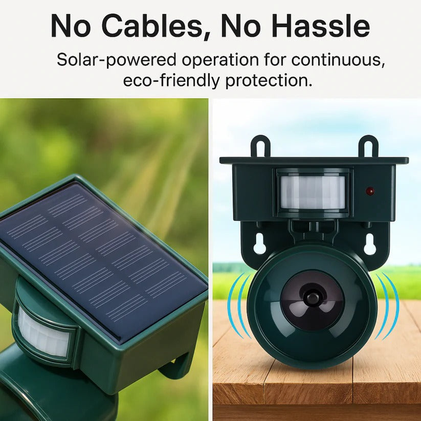 Motion Sensor Bird Deterrent for Crows: Ideal Pigeon Repeller with Sound Scarer