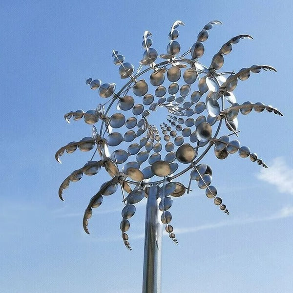 Metal Garden Windmill - Dual Motion Decorative Wind Spinner for Unique Garden Decor & Perfect Gift