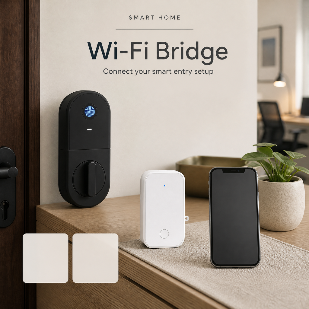 ORISVERA Biometric Smart Lock with Wi-Fi Bridge - Fingerprint and Keypad Entry