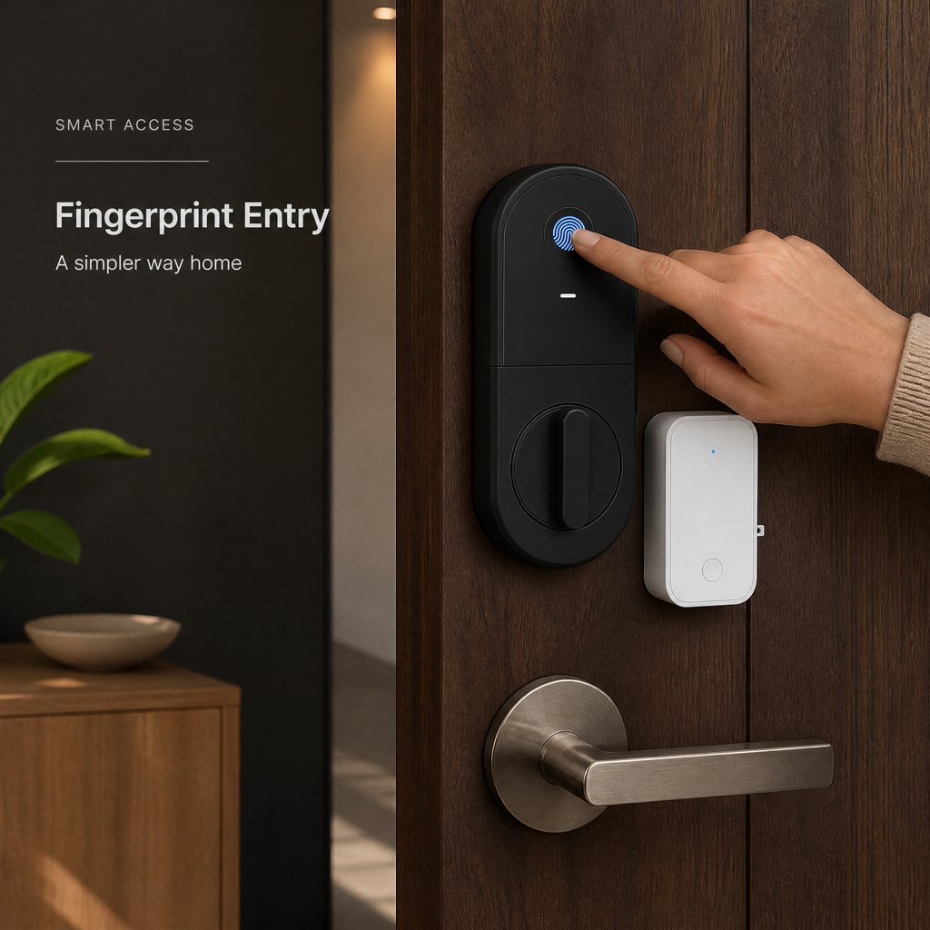 ORISVERA Biometric Smart Lock with Wi-Fi Bridge - Fingerprint and Keypad Entry