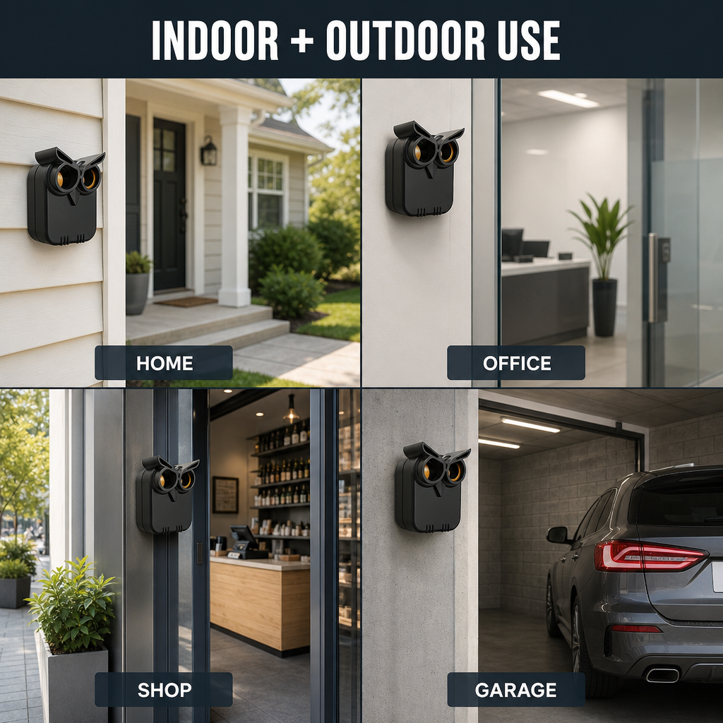 Wireless Driveway Alarm System with 1 Receiver and 2 Motion Sensors — 1/2-Mile Range