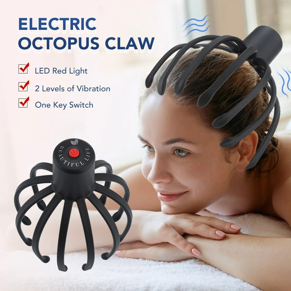 Electric Octopus Head Massager - Relaxing Scalp & Stress Relief Device