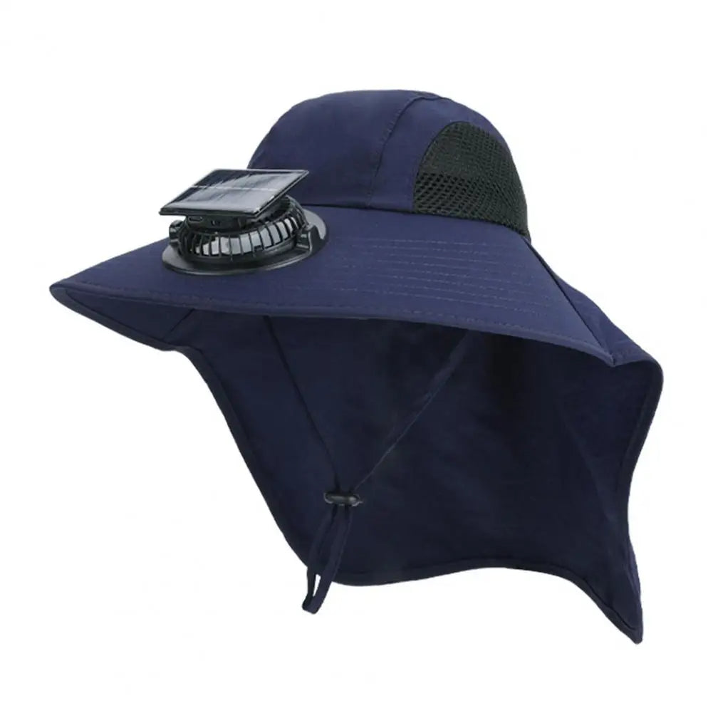 Solar Fan Hat with Wide Brim UV Protection