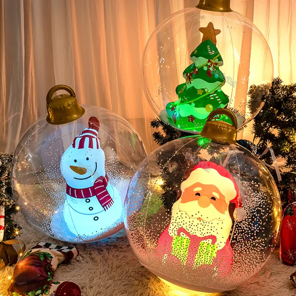 Inflatable Outdoor Christmas Ball With Lights (LED)