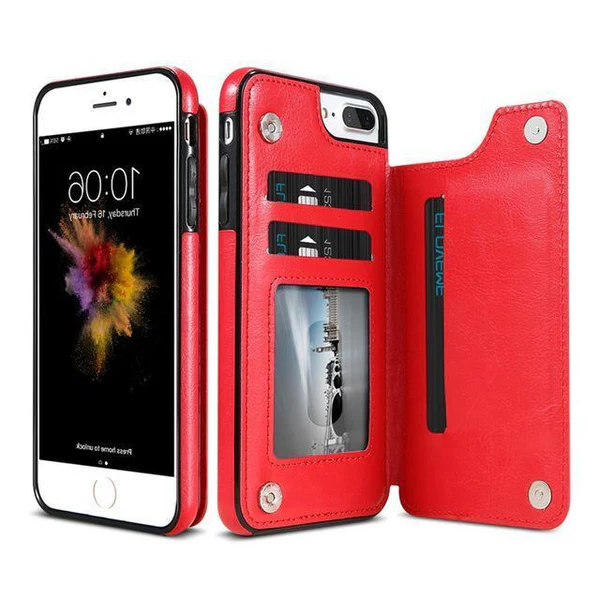 Leather Wallet Case For iPhone