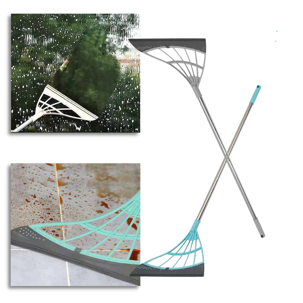 Telescopic rubber sweeper