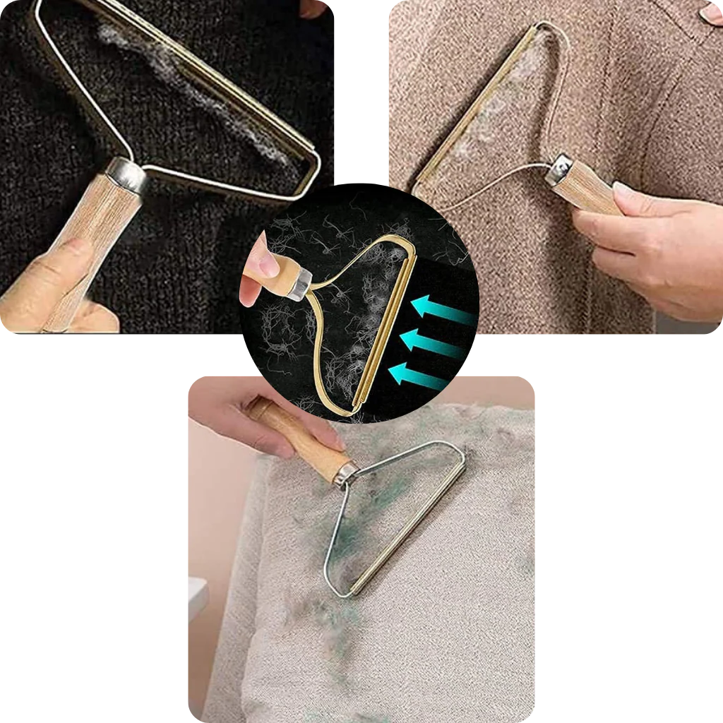 Wooden pet hair Remover