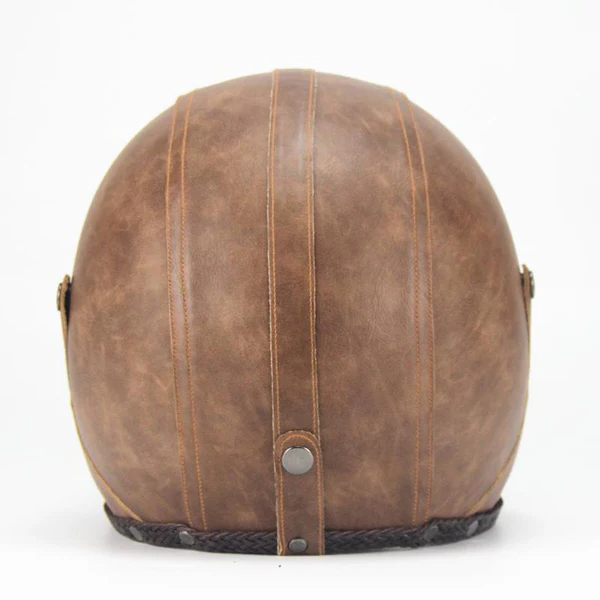 Retro Vintage Motorcycle Helmet Open Face With Goggle Mask