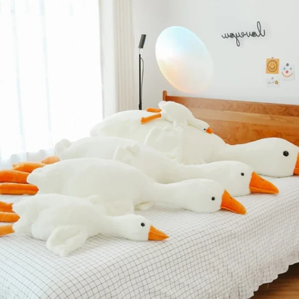 Big White Goose Throw Pillow Duck Sleeping Plush Toy Big Goose Doll Stuffed Toy