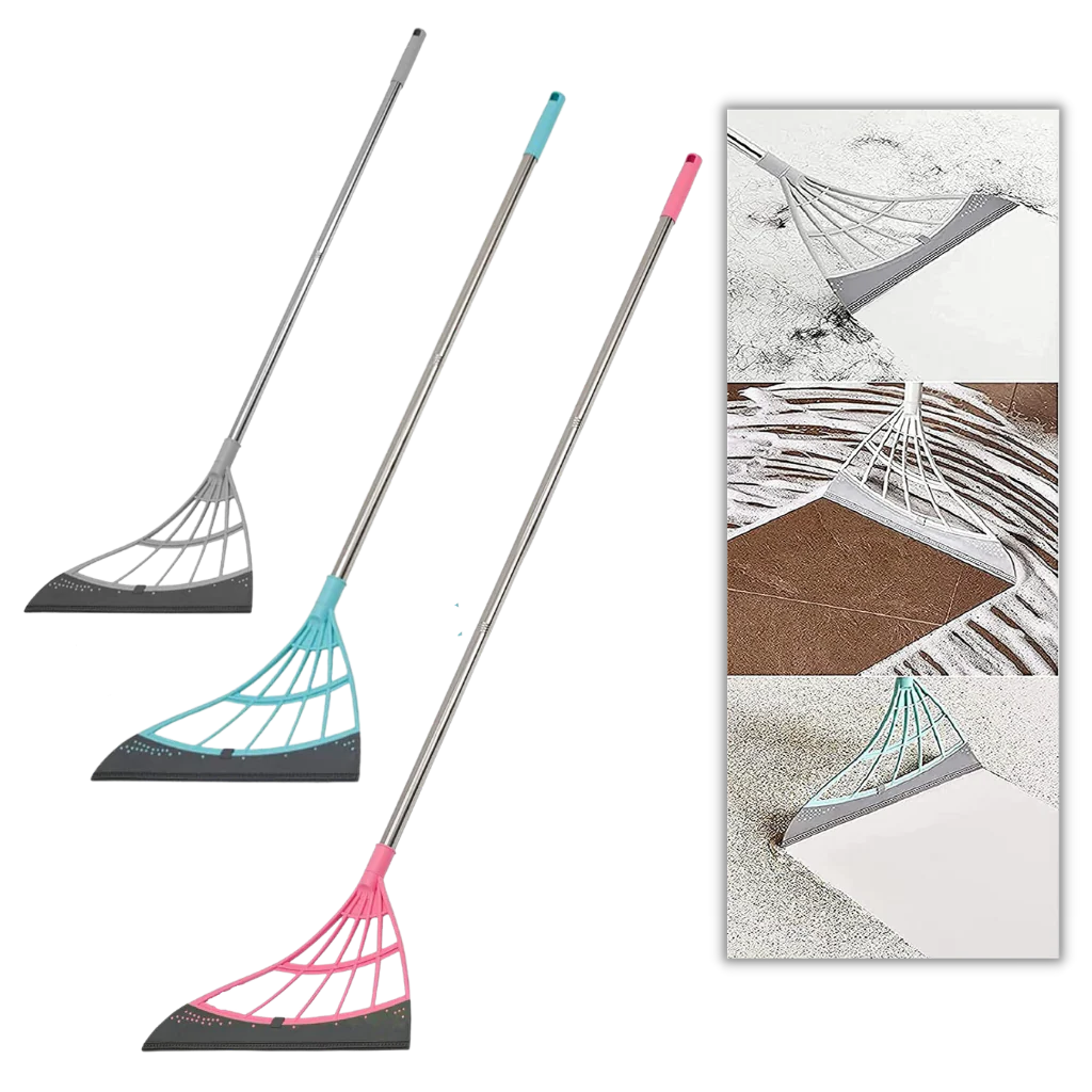 Telescopic rubber sweeper