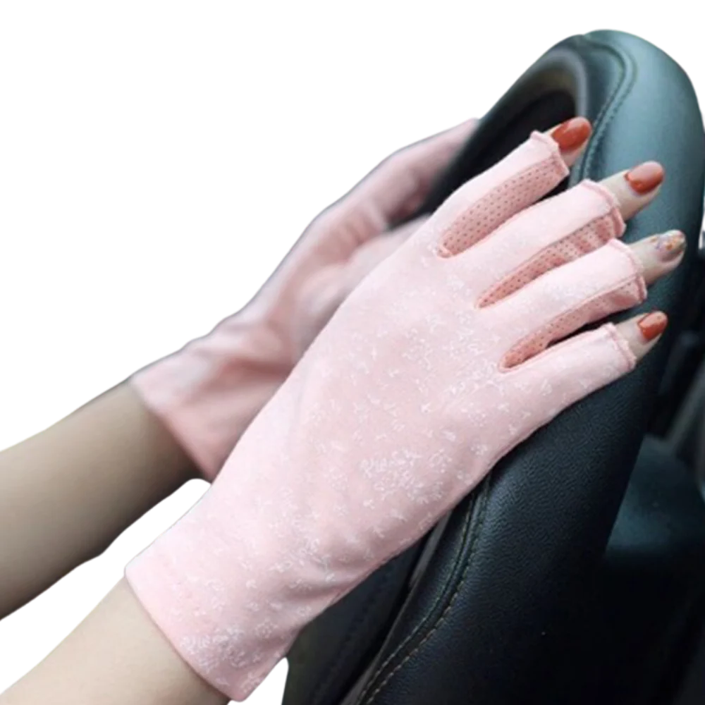 Stylish UV-Protective Cotton Gloves