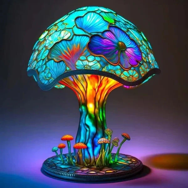 Stained Glass Plant Series Table Lamp