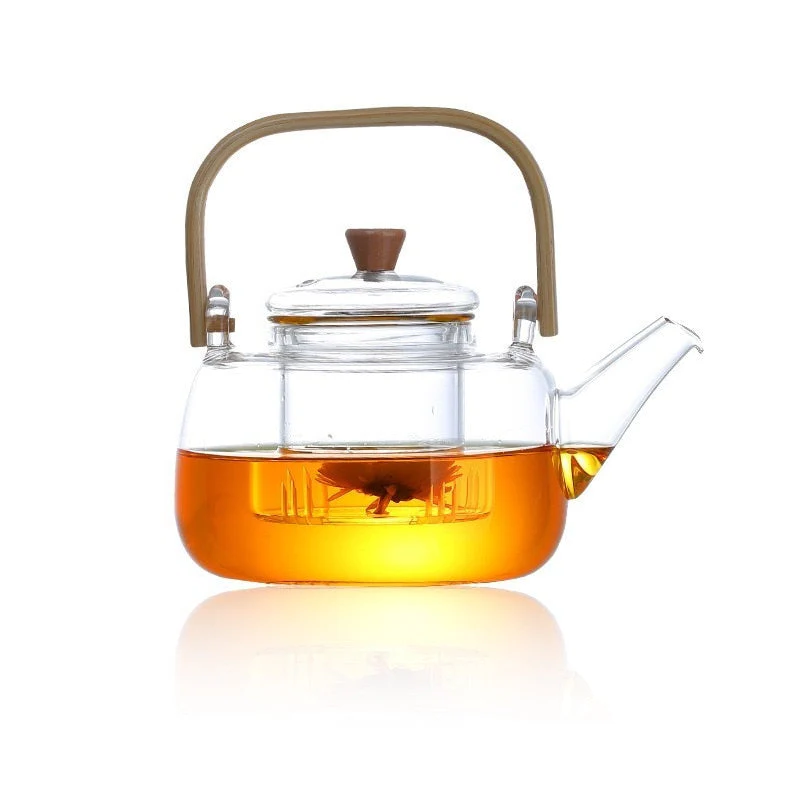 Glass Teapot Heat-Resistant Borosilicate Glass Teapot Boiling Teapot
