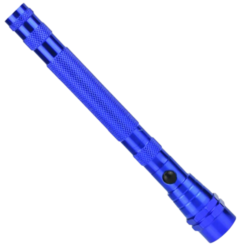 Telescopic magnetic LED flashlight