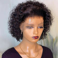 Lace Front Short Curly Pixie Bob Human Hair Weave Wig