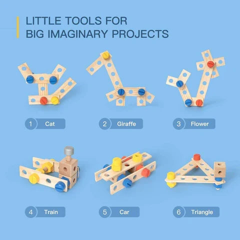 Kids Pretend Play Realistic Work Tool Bench Toy