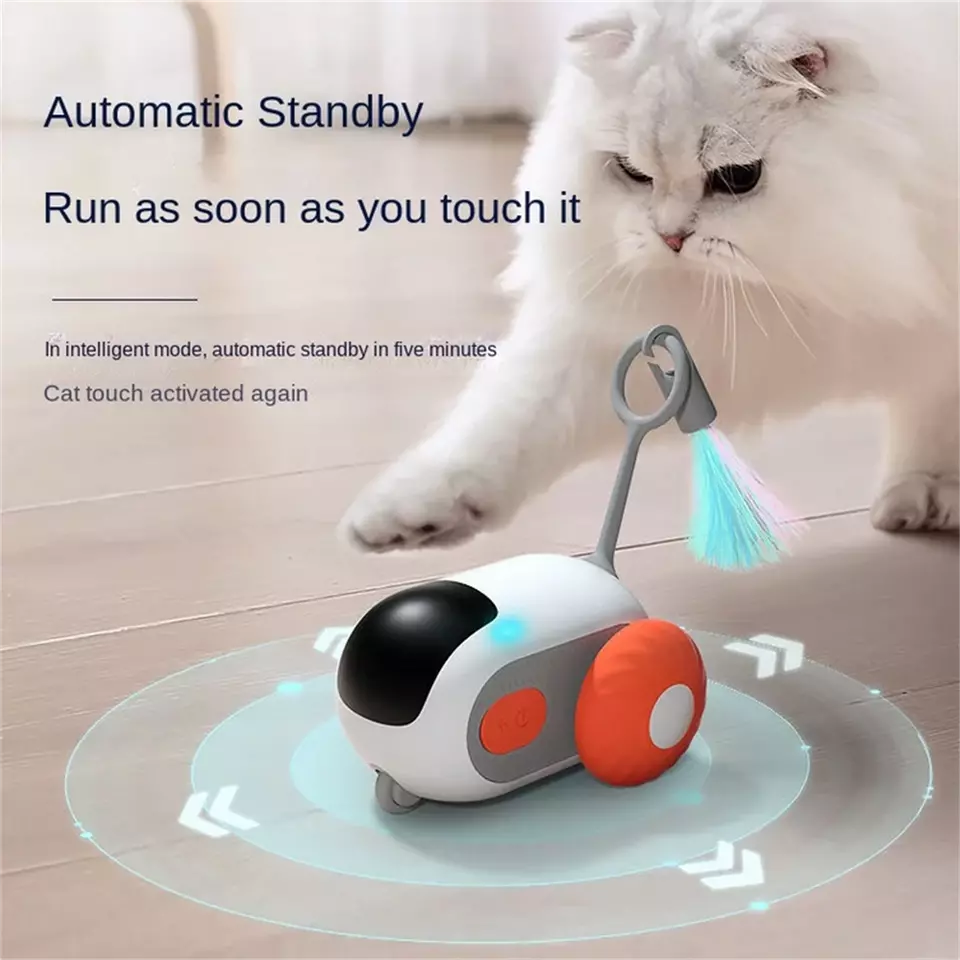 Smart Pet Sports Car Toy - Remote Control Interactive Cat Toy USB Charging