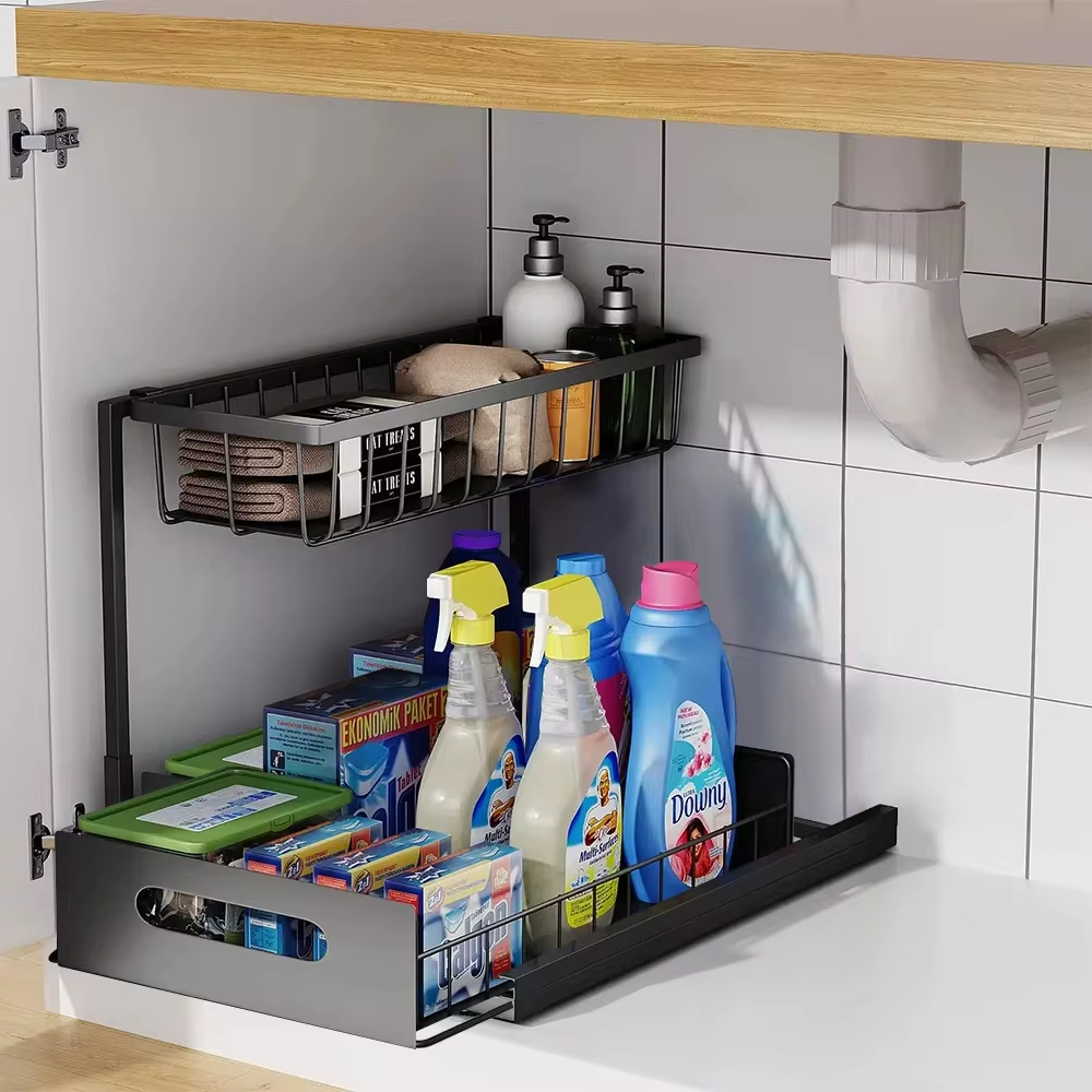 2 Tier Slide Out Under Sink Organizer