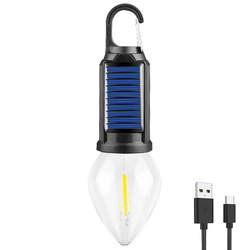 Solar Rechargeable Hooked Camping Light