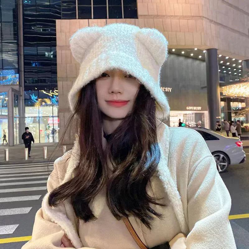 Cute Bear Ear Winter Hat